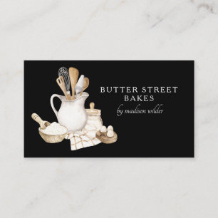 Bakkerij Patissier Waterverf Zwart Visitekaartje