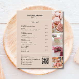Bakkerij Prijslijst Foto QR Mocha Brown Flyer