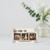 Bakkerij QR code foto dank u voor uw bestelling Visitekaartje (Staand voorkant)