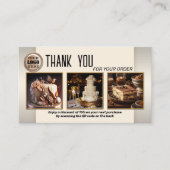 Bakkerij QR code foto dank u voor uw bestelling Visitekaartje (Voorkant)