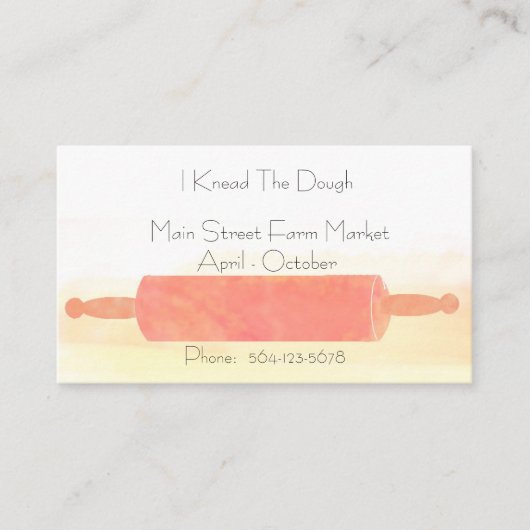 Bakkerij Rolling Pin Visitekaartje (Voorkant)