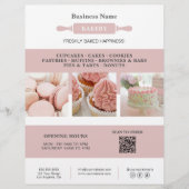 Bakkerij Rolling Pin Wit Roze Zakelijke Marketing Flyer (Voorkant)