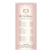 Bakkerij Roos Gold Glitter Pastry Chef Menu (Voorkant)