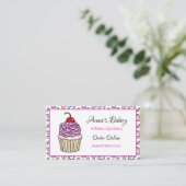 Bakkerij | Roze besproeide koepel Visitekaartje (Staand voorkant)