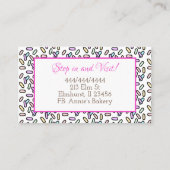 Bakkerij | Roze besproeide koepel Visitekaartje (Achterkant)