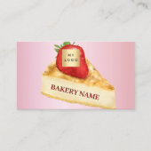 Bakkerij roze cake gebak QR code logo Visitekaartje (Voorkant)