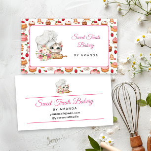 Bakkerij Roze Chef Kitten Visitekaartje