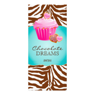 Bakkerij Roze chocolade Bruin Reclamekaart