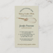 Bakkerij Rustic Whisk Floral sage green gold rusti Visitekaartje (Achterkant)