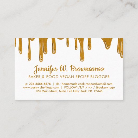 Bakkerij Schaak Abstract inktschild Visitekaartje (Achterkant)