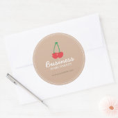 Bakkerij Schattige Sweet Cherry Baking Ronde Sticker (Envelop)