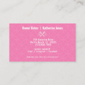 Bakkerij Shop Gebak Roze Wit Visitekaartjes (Achterkant)