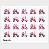 Bakkerij-stickers roze cupcake-Zebra Vierkante Sticker (Vel)