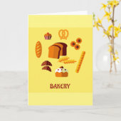 Bakkerij Thema Brood gebak en snoep Kaart (Gele Bloem)