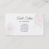 Bakkerij van zoete cakes visitekaartje (Achterkant)