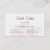 Bakkerij van zoete cakes visitekaartje (Achterkant)