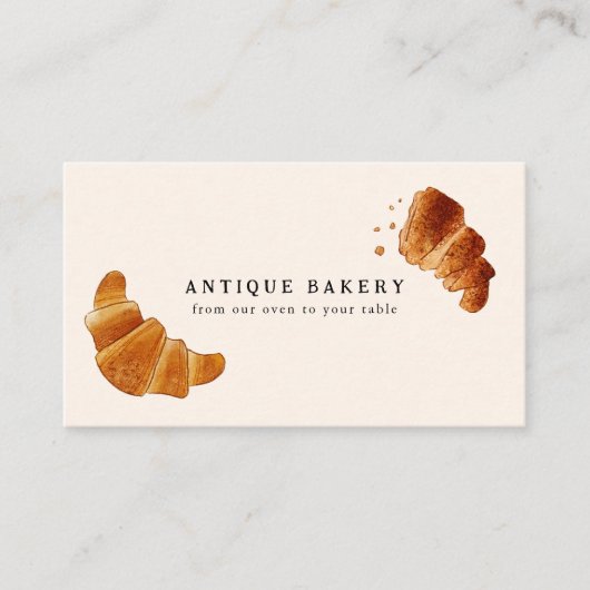Bakkerij Verse Croissant Visitekaartje (Voorkant)