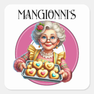 Bakkerij Vierkante Sticker