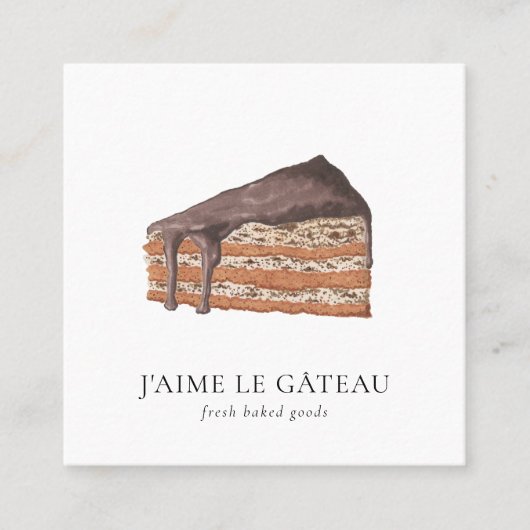 Bakkerij/Visitekaartje van Patisserie Vierkante Visitekaartje (Voorkant)