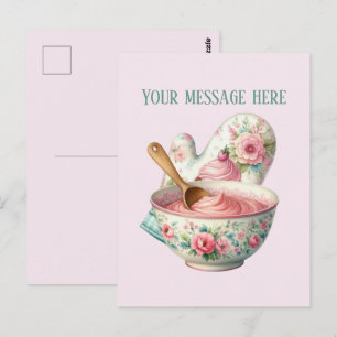 Bakkerij voeg bericht Bedrijfsnaam handschoen glaz Briefkaart