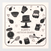 bakkerij voor bakkersartikelen raamsticker (Vel)