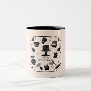 bakkerij voor bakkersartikelen tweekleurige koffiemok