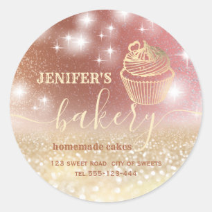 Bakkerij voor rolspellen van glitterij en zogenaam ronde sticker
