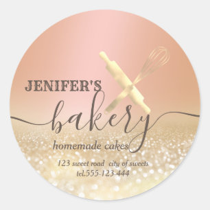 Bakkerij voor rolspellen van glitterij en zogenaam ronde sticker