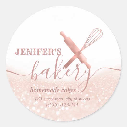 Bakkerij voor rolspellen van glitterij en zogenaam ronde sticker (Voorkant)