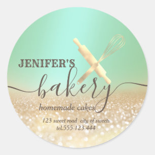 Bakkerij voor rolspellen van glitterij en zogenaam ronde sticker