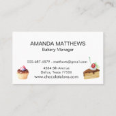 Bakkerij Waterverf Chocolade Cake Visitekaartje (Achterkant)