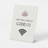 Bakkerij WiFi-code QR Reclamebord Met Voetstuk (Voorkant)
