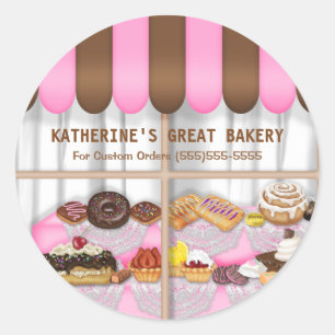 Bakkerij Window Business Ronde Sticker