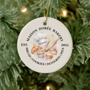 Bakkerij Winkel Banketbakker Dessert Snoepjes Taar Keramisch Ornament