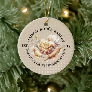 Bakkerij Winkel Banketbakker Dessert Snoepjes Taar Keramisch Ornament
