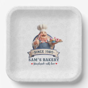 Bakkerij Winkel Banketbakker Gebak Snoepgoed Cake  Papieren Bordje