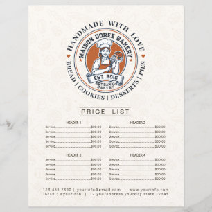 Bakkerij Winkel Banketbakker Menu Prijslijst Betal