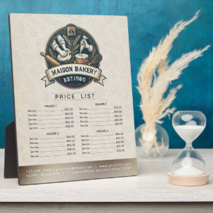 Bakkerij Winkel Banketbakker Nagerechten Menu Prij Fotoplaat