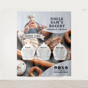 Bakkerij Winkel Banketbakker Taarten Snoepjes Cake Wandkleed