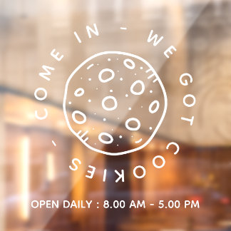 Bakkerij Winkel Eenvoudige Zakelijke Openingsuren Raamsticker