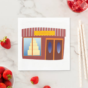 Bakkerij Winkel Voorkant Cake Store Servet