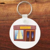 Bakkerij Winkel Voorkant Cake Store Sleutelhanger (Voorkant)