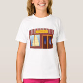 Bakkerij Winkel Voorkant Cake Store T-shirt (Voorkant)