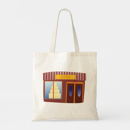 Bakkerij Winkel Voorkant Cake Store Tote Bag (Achterkant)