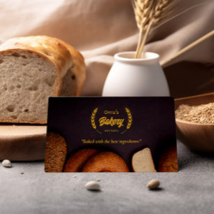 bakkerijbedrijf Elegante gouden tarwe Visitekaartje