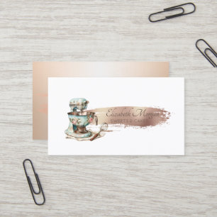 Bakkerijgereedschap handgereedschap vintage mixer visitekaartje