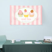 Bakkerijkafwerking Retro Sweet Cupcakes Cute Bouti Spandoek (Beurs)
