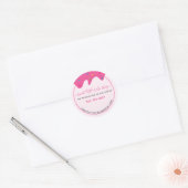 Bakkerijkbevuilddrijfstang drukt roze klassieke ti ronde sticker (Envelop)