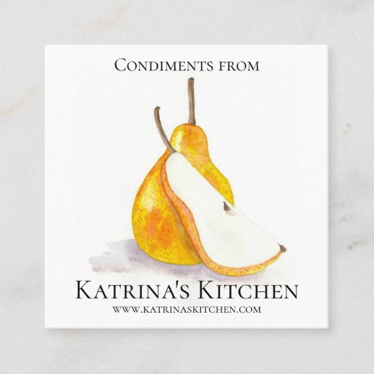 Bakkerijkeukens Vruchtenpasteitjes Vierkante Visitekaartje (Voorkant)