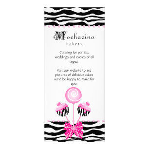 Bakkerijkoekjes Pop Zebra Heart Cookie Reclamekaart